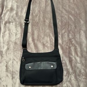 Longchamp Nylon/Leather Crossbody Bag Purse